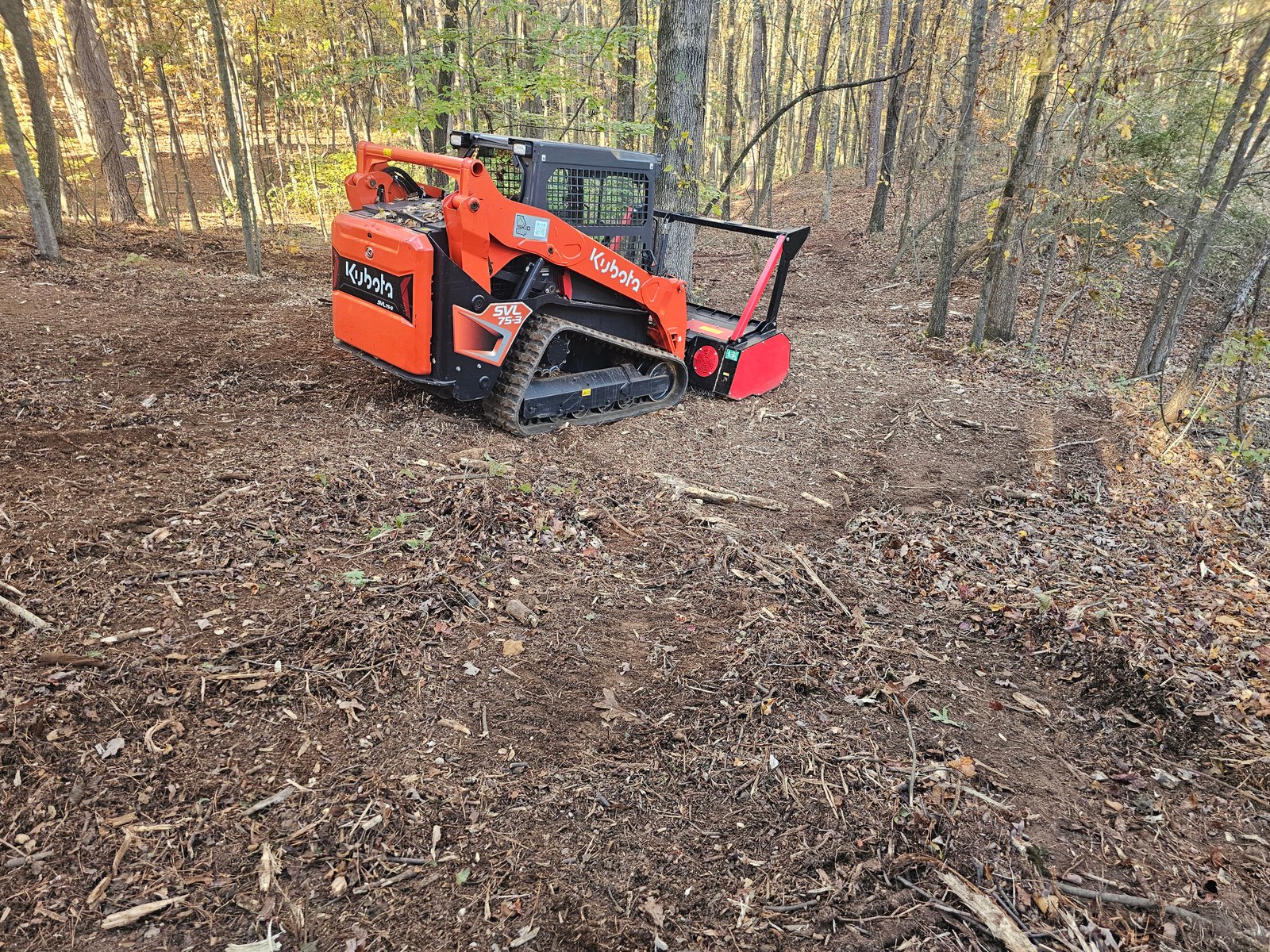 Forestry mulching project at Moorings Run