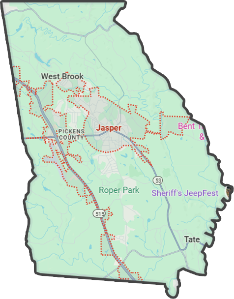 North Georgia service area map