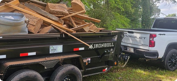 Dump trailer hauling and material delivery